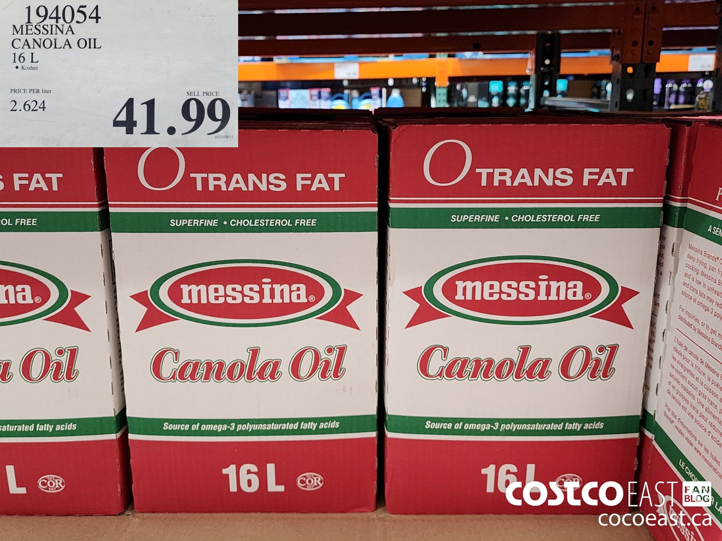194054 MESSINA CANOLA OIL 16 L $41.99