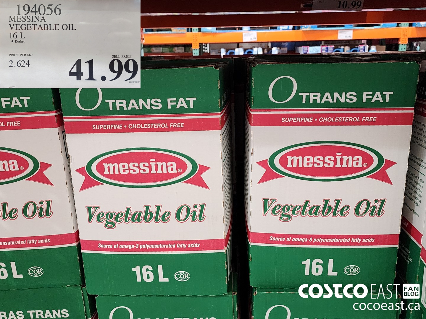 194056 MESSINA VEGETABLE OIL 16 L $41.99