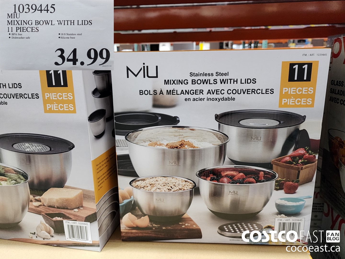1039445 MIU MIXING BOWL WITH LIDS 11 PIECES $34.99