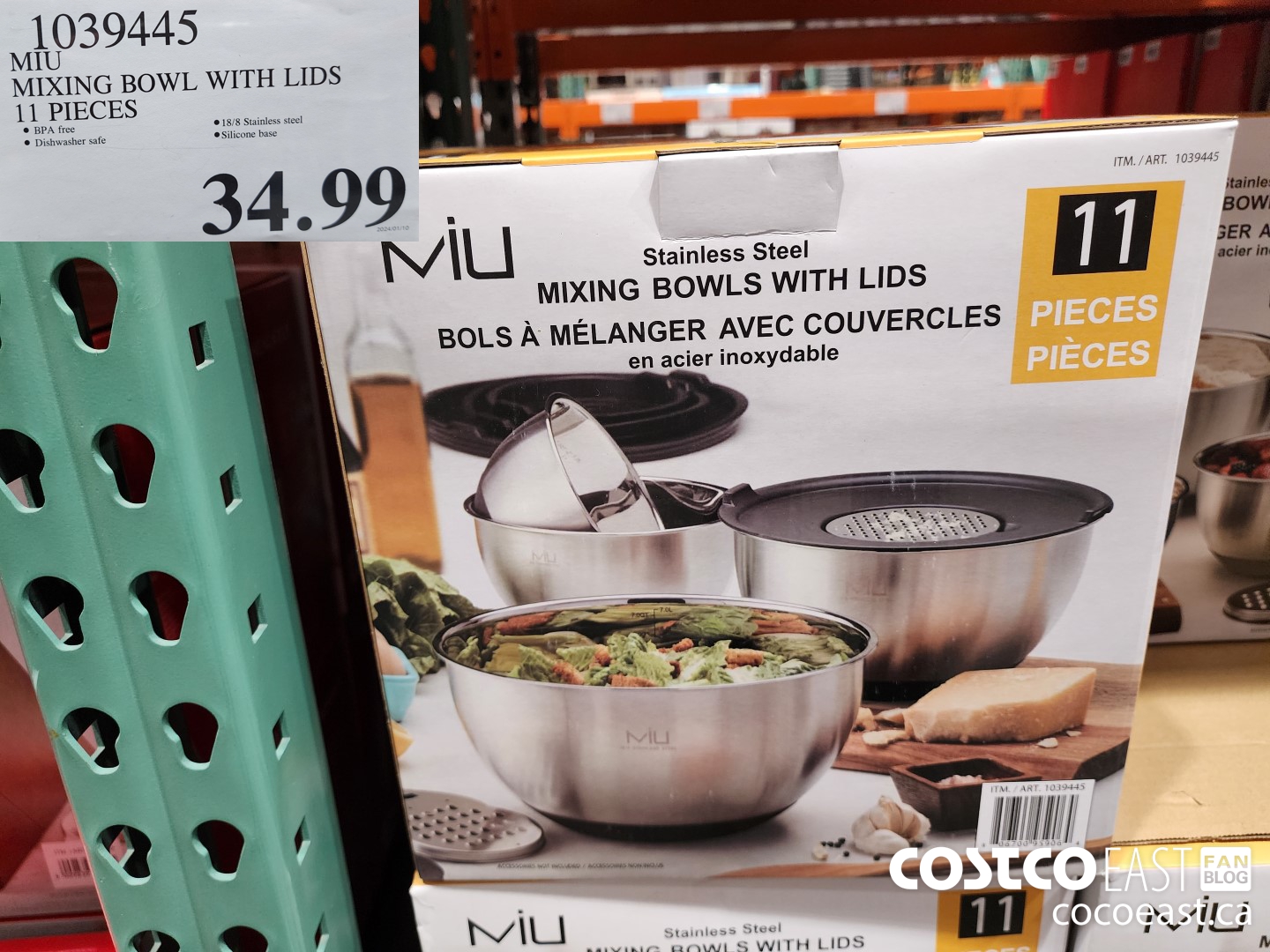 1039445 MIU MIXING BOWL WITH LIDS 11 PIECES $34.99