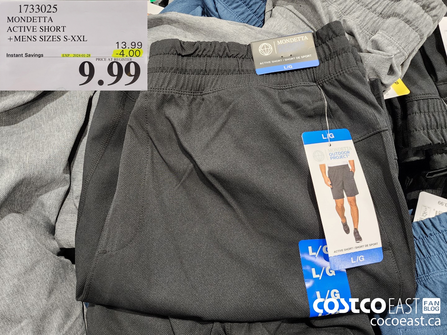 1733025 MONDETTA ACTIVE SHORT +MENS SIZES S-XXL ($4.00 INSTANT SAVINGS EXPIRES ON 2024-01-28) $9.99