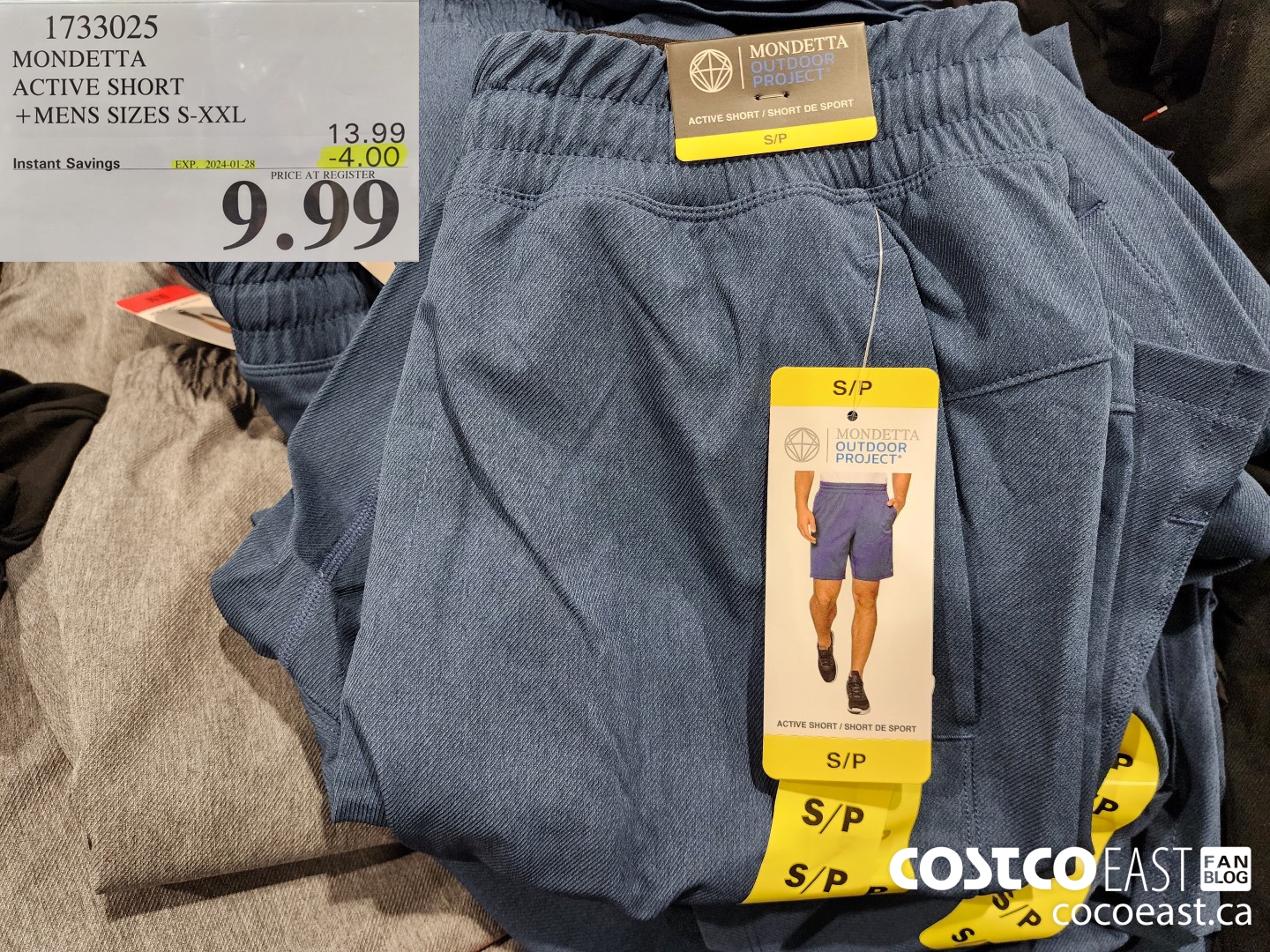 1733025 MONDETTA ACTIVE SHORT +MENS SIZES S-XXL ($4.00 INSTANT SAVINGS EXPIRES ON 2024-01-28) $9.99