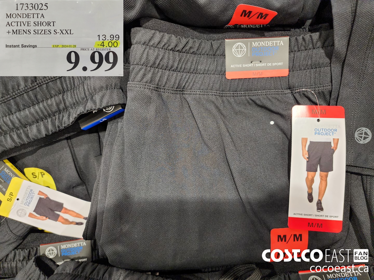 1733025 MONDETTA ACTIVE SHORT +MENS SIZES S-XXL ($4.00 INSTANT SAVINGS EXPIRES ON 2024-01-28) $9.99