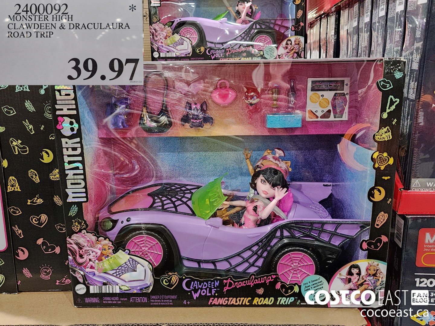 2400092 MONSTER HIGH CLAWDEEN & DRACULAURA ROAD TRIP $39.97