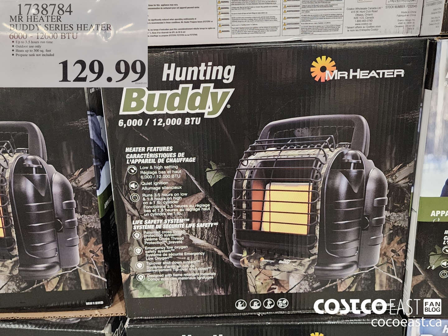 1738784 MR HEATER BUDDY SERIES HEATER 6000 - 12000 BTU $129.99