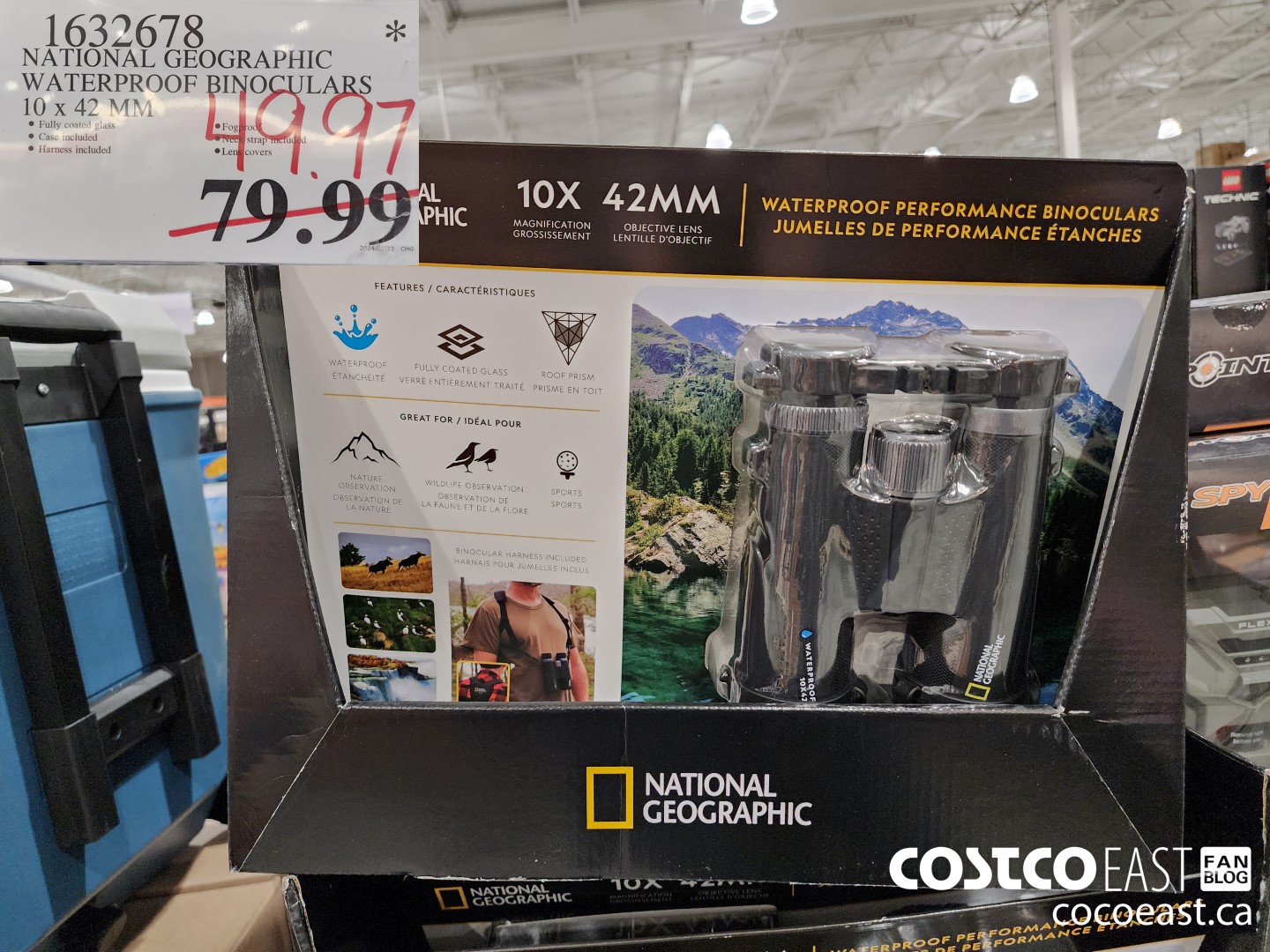 1632678 NATIONAL GEOGRAPHIC WATERPROOF BINOCULARS 10 X 42 MM $49.97