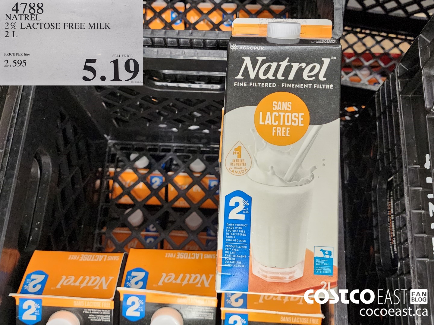 4788 NATREL 2% LACTOSE FREE MILK 2 L $5.19