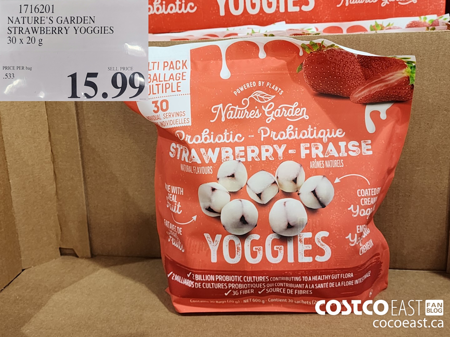 1716201 NATURE'S GARDEN STRAWBERRY YOGGIES 30 x 20 g $15.99