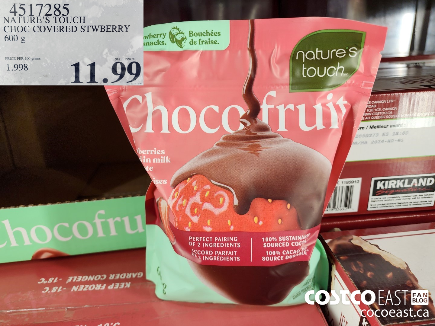4517285 NATURE'S TOUCH CHOC COVERED STRAWBERRY 600 g $11.99