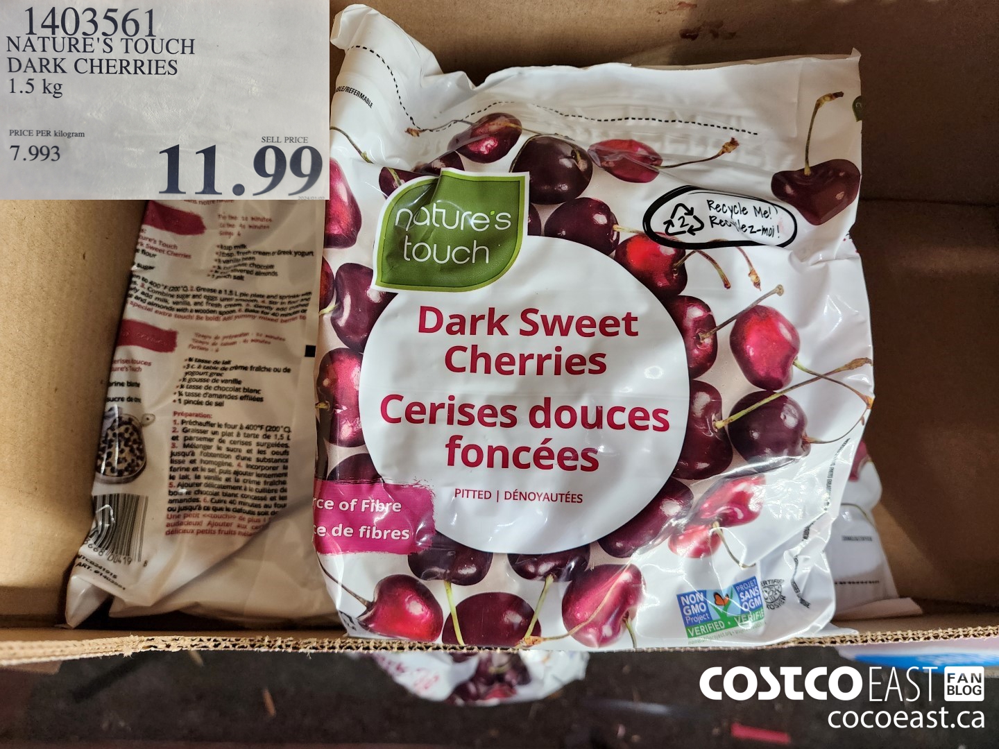 1403561 NATURE'S TOUCH DARK CHERRIES 1.5 kg $11.99