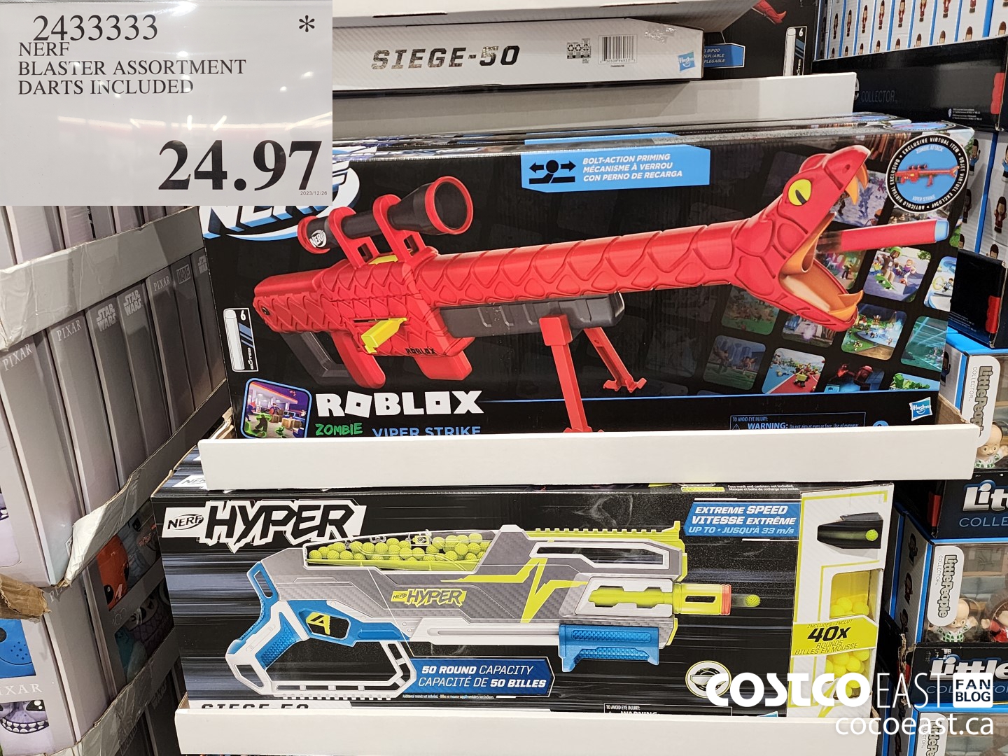 2433333 NERF BLASTER ASSORTMENT DARTS INCLUDED $24.97