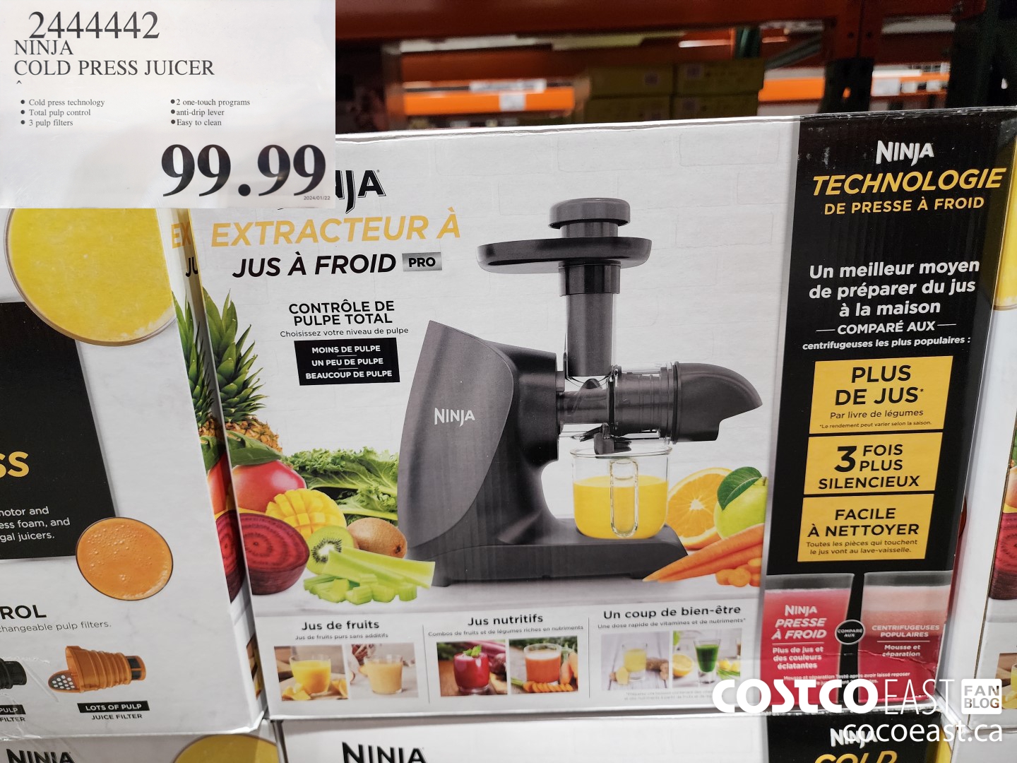 2444442 NINJA COLD PRESS JUICER $99.99
