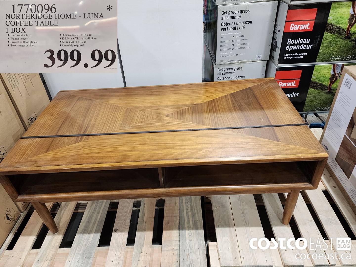 1770096 NORTHRIDGE HOME - LUNA COFFEE TABLE 1 BOX $399.99