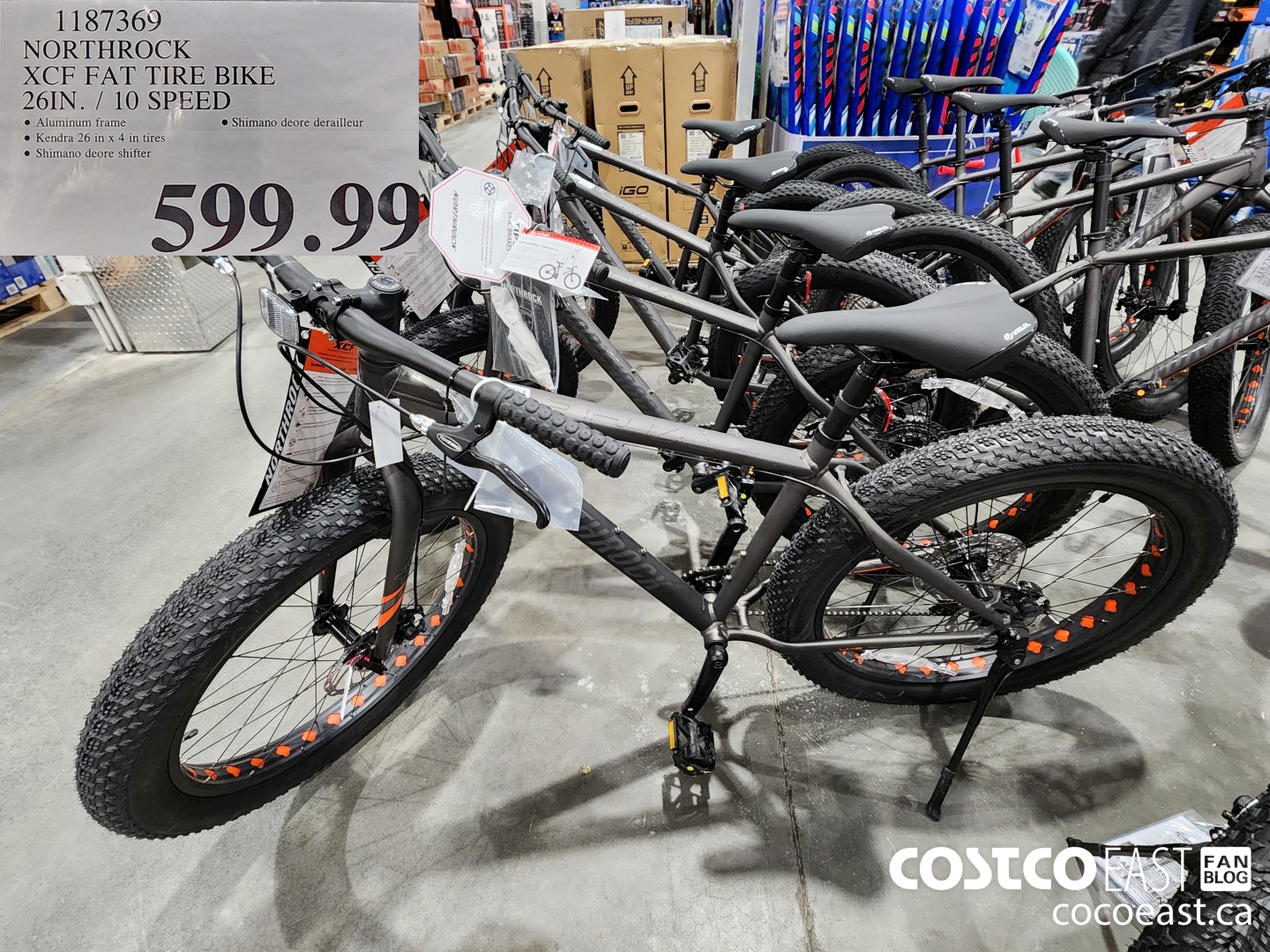 1187369 NORTHROCK XCF FAT TIRE BIKE 26IN. / 10 SPEED $599.99