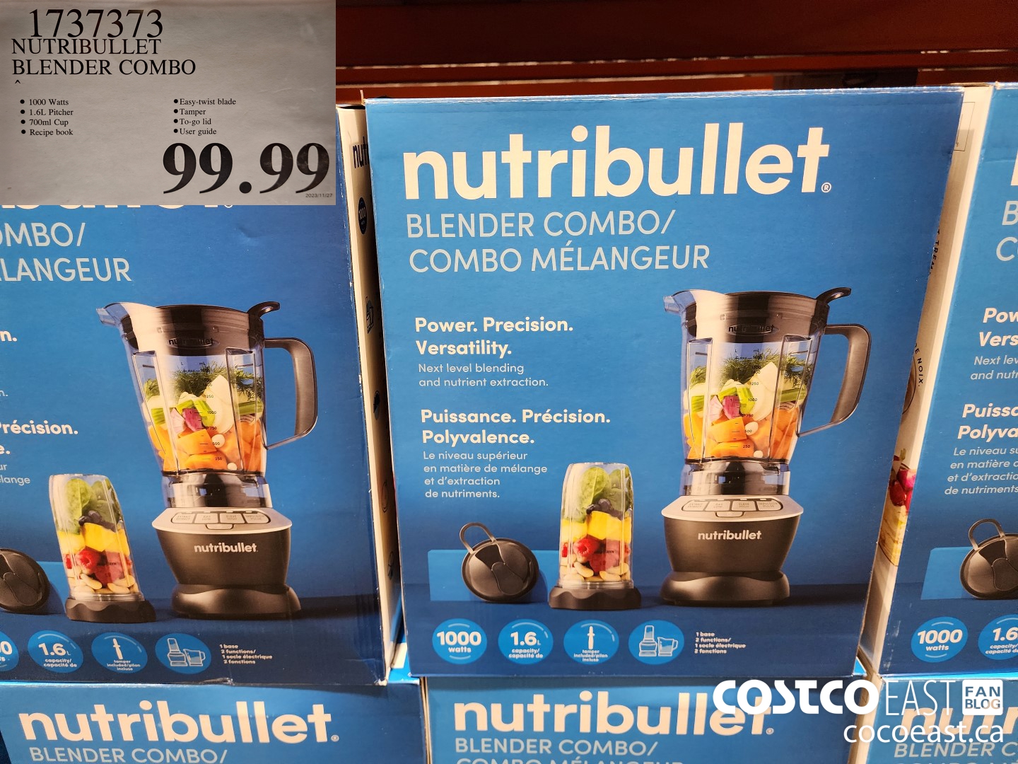 1737373 NUTRIBULLET BLENDER COMBO $99.99