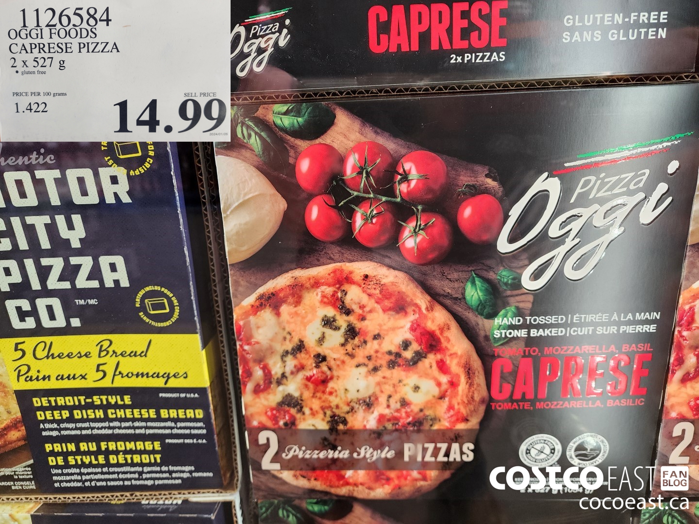 1126584 OGGI FOODS CAPRESE PIZZA 2 X 527 G $14.99