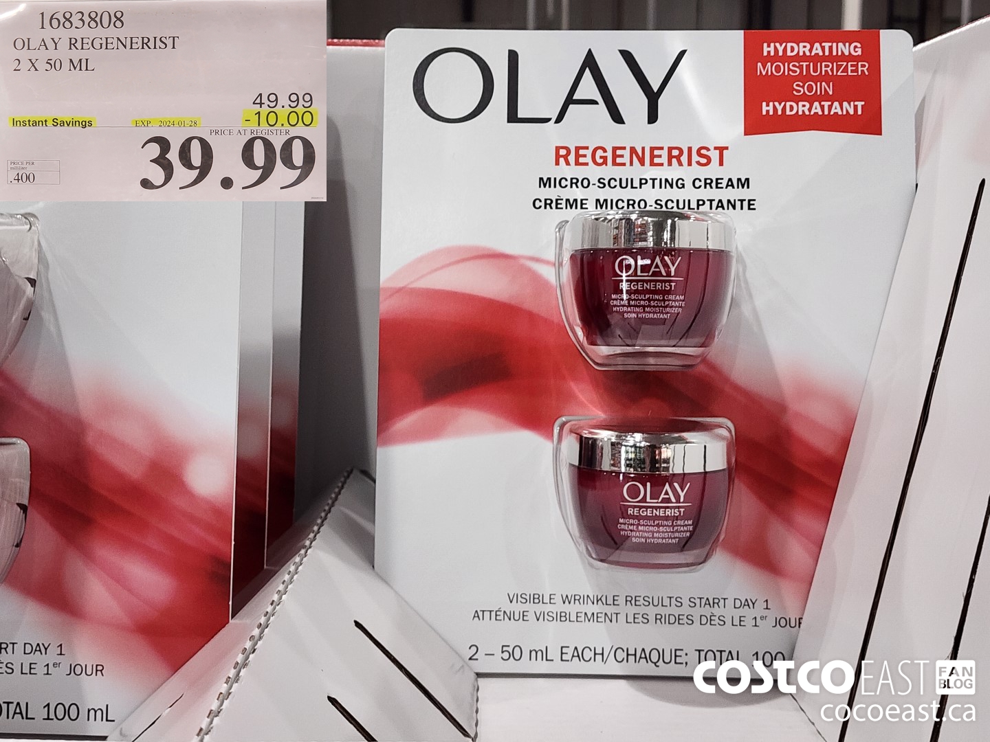 1683808 OLAY REGENERIST 2 X 50 ML ($10.00 INSTANT SAVINGS EXPIRES ON 2024-01-28) $39.99