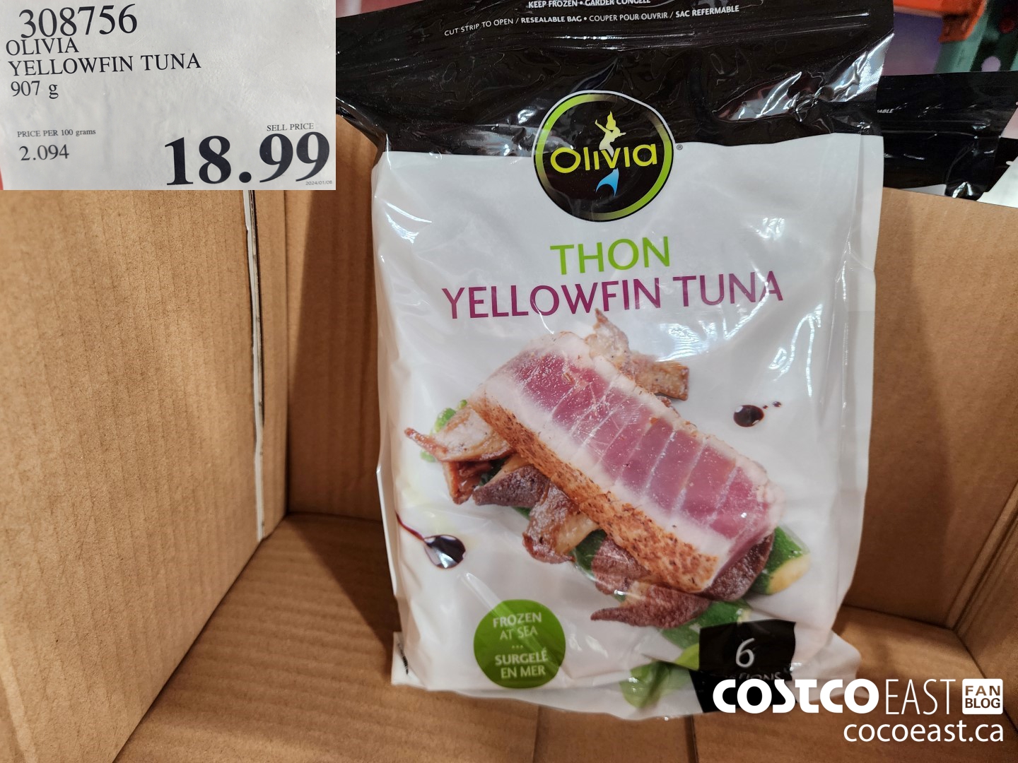 308756 OLIVIA YELLOWFIN TUNA 907 G $18.99