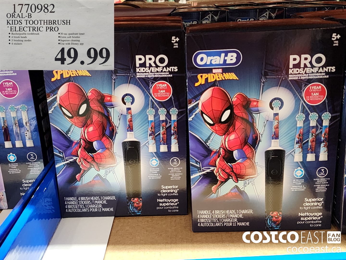 1770982 ORAL-B KIDS TOOTHBRUSH ELECTRIC PRO $49.99