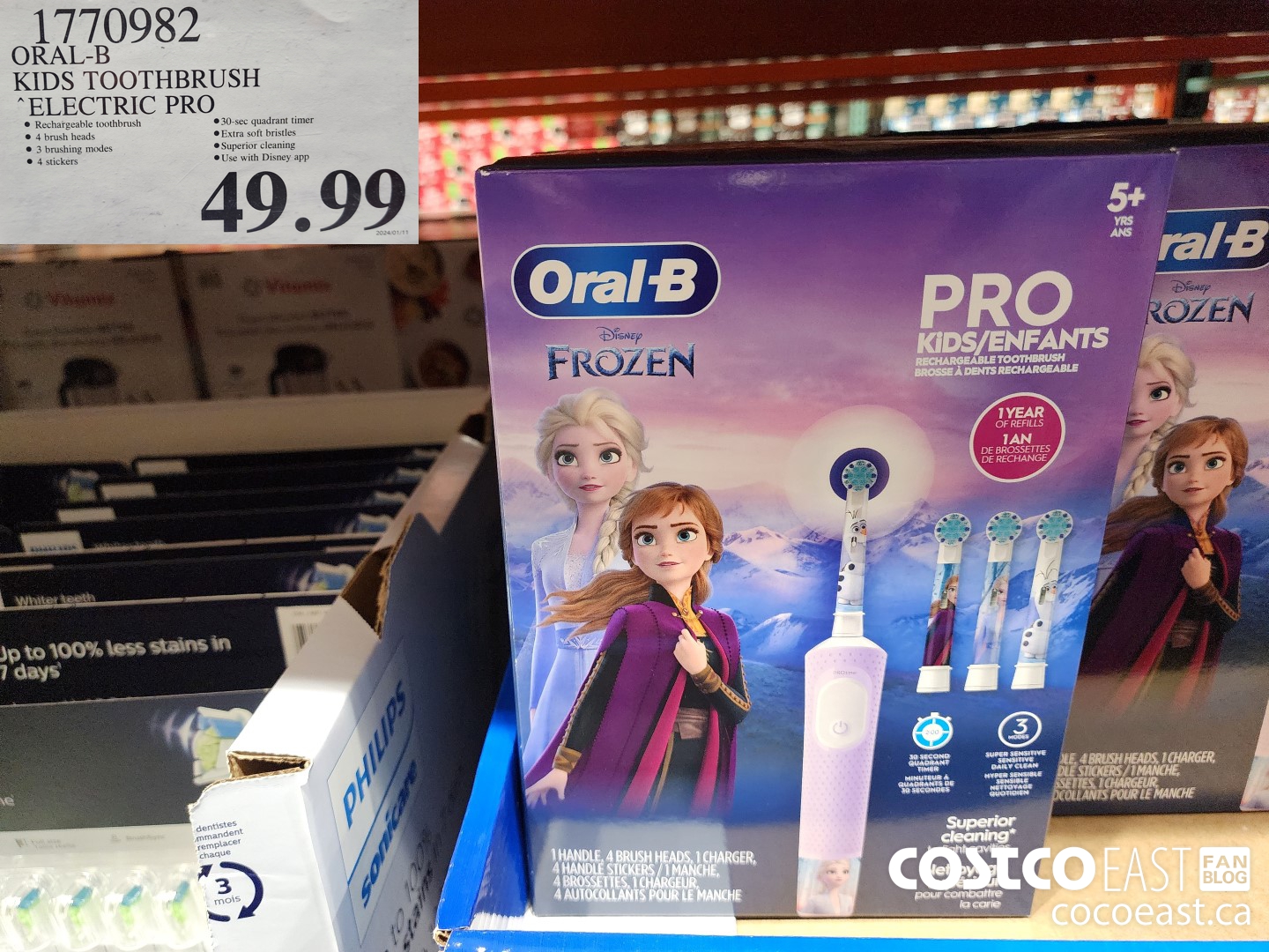 1770982 ORAL-B KIDS TOOTHBRUSH ELECTRIC PRO $49.99