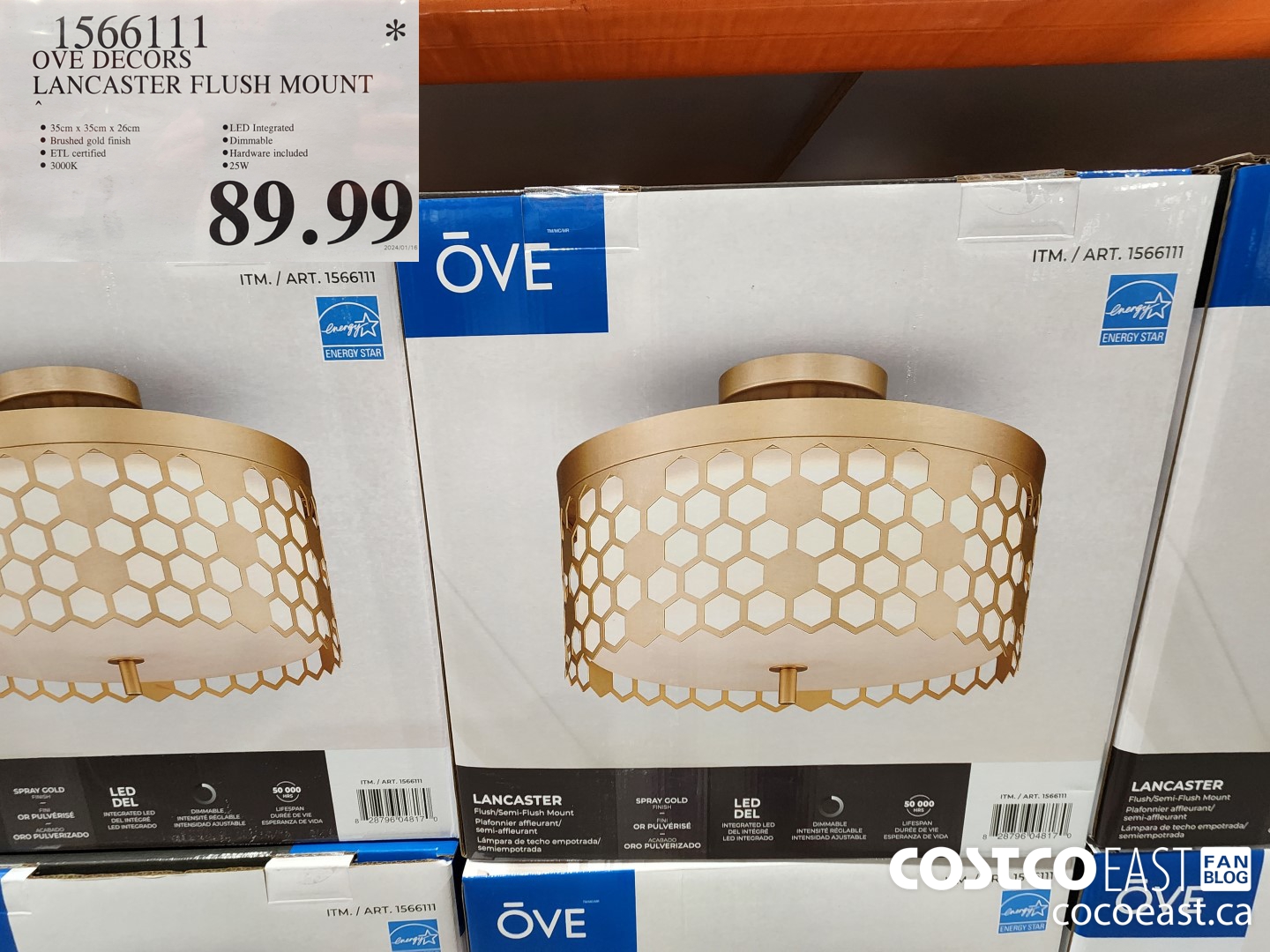 1566111 OVE DECORS LANCASTER FLUSH MOUNT $89.99