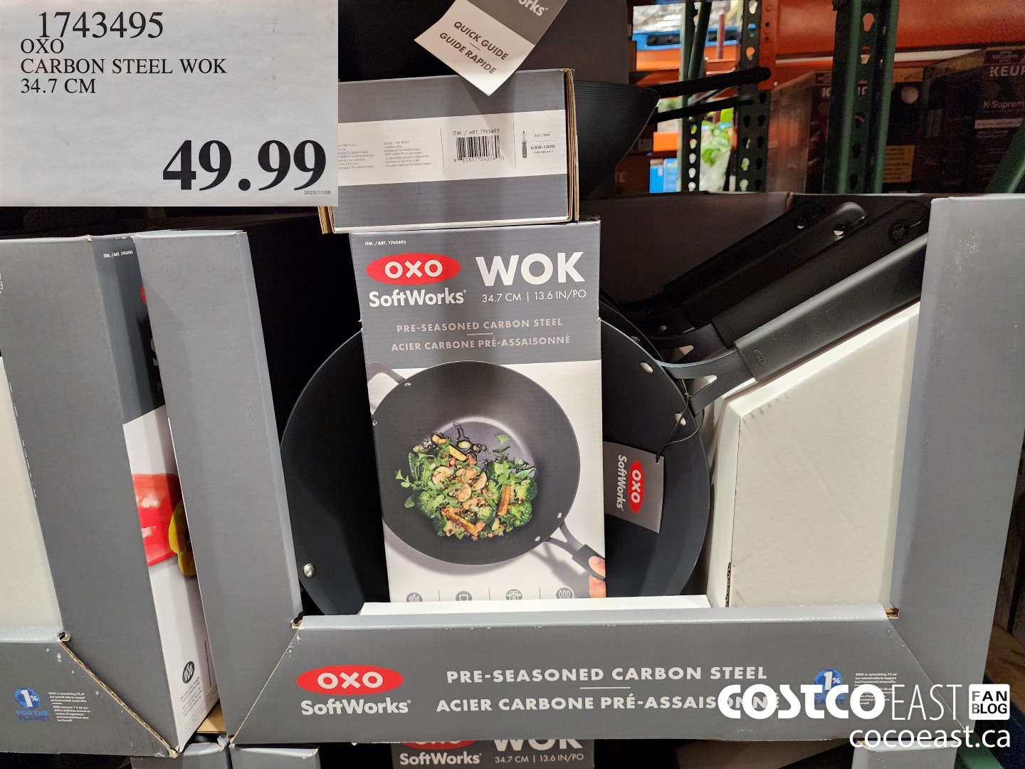 1743495 OXO CARBON STEEL WOK 34.7 CM $49.99