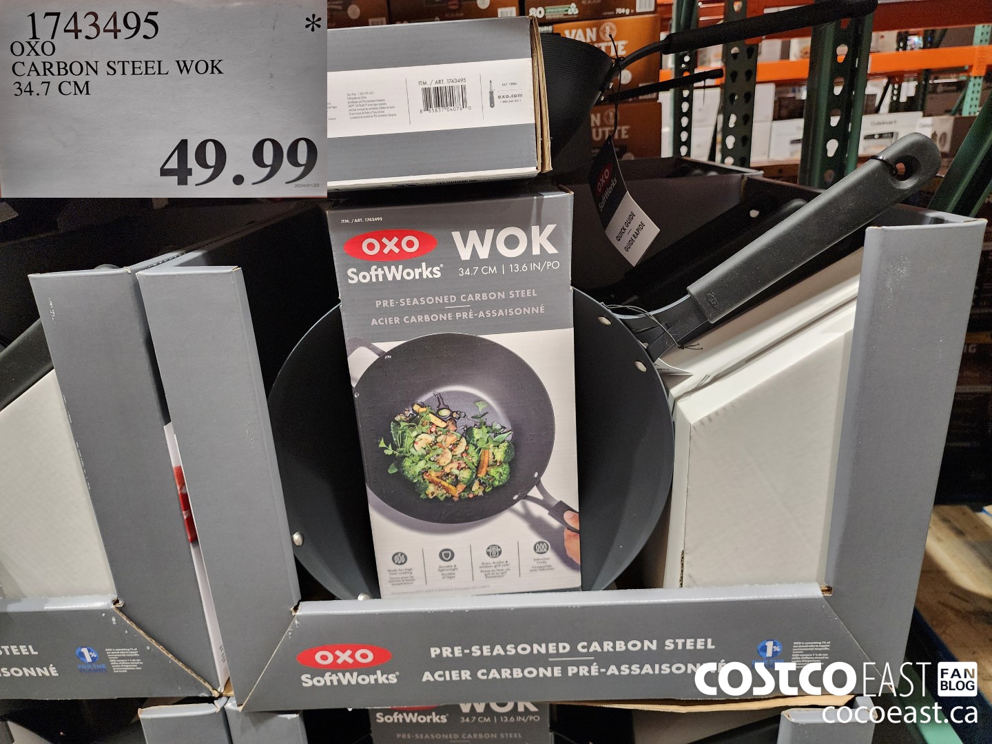 1743495 OXO CARBON STEEL WOK 34.7 CM $49.99