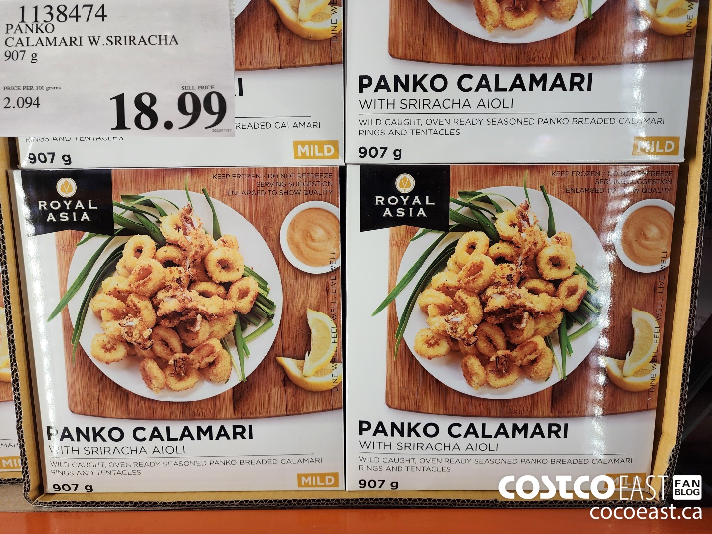 Costco East Freezer Dairy Super Post Jan 11th 2024 Ontario   PANKO CALAMARI WSRIRACHA 907 G 20240110 94467 