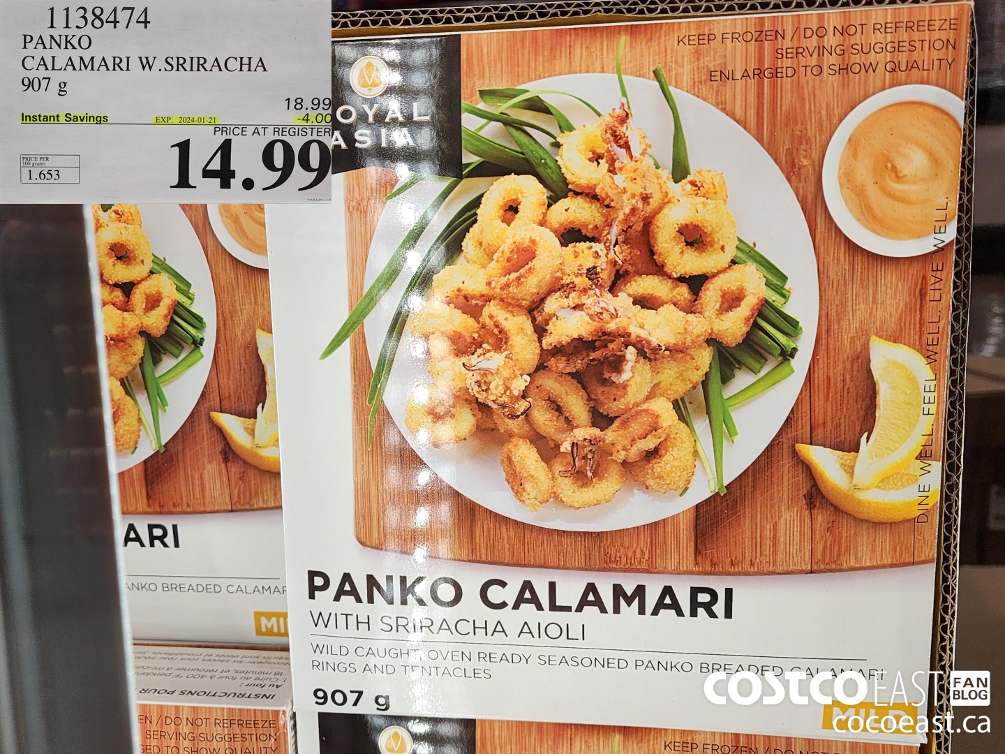 1138474 PANKO CALAMARI W.SRIRACHA 907 g ($4.00 INSTANT SAVINGS EXPIRES ON 2024-01-21) $14.99