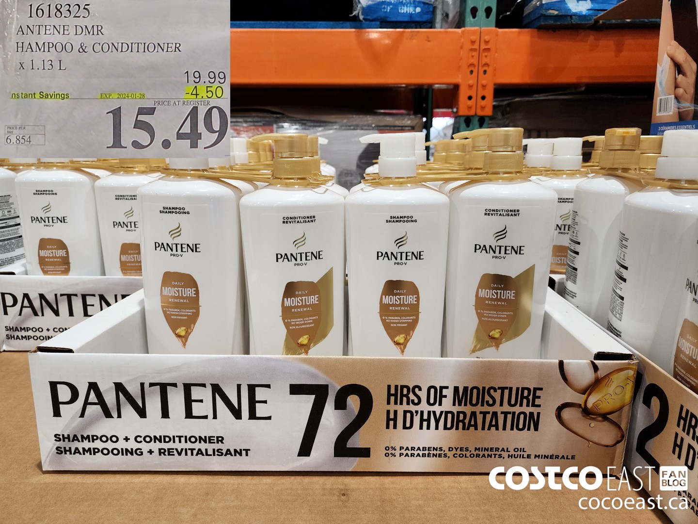 1618325 PANTENE DMR SHAMPOO & CONDITIONER 2 x 1.13L ($4.50 INSTANT SAVINGS EXPIRES ON 2024-01-28) $15.49