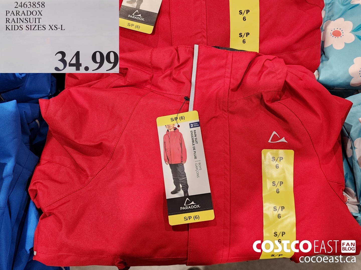 2463858 PARADOX RAINSUIT KIDS SIZES XS-L $34.99