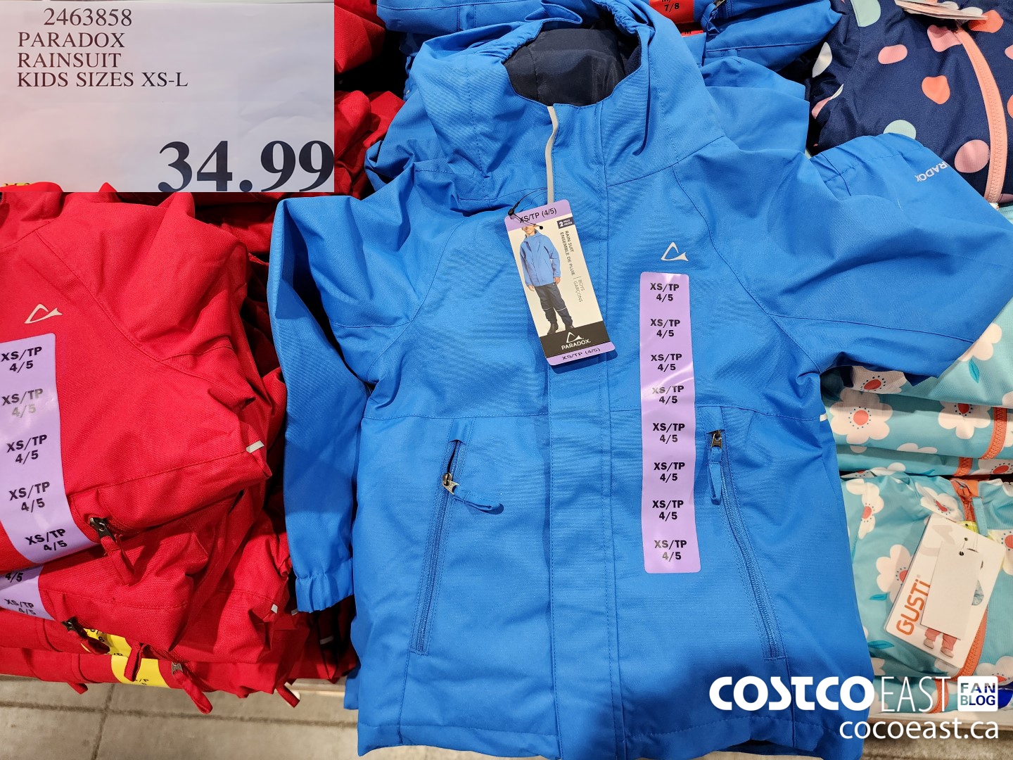 2463858 PARADOX RAINSUIT KIDS SIZES XS-L $34.99