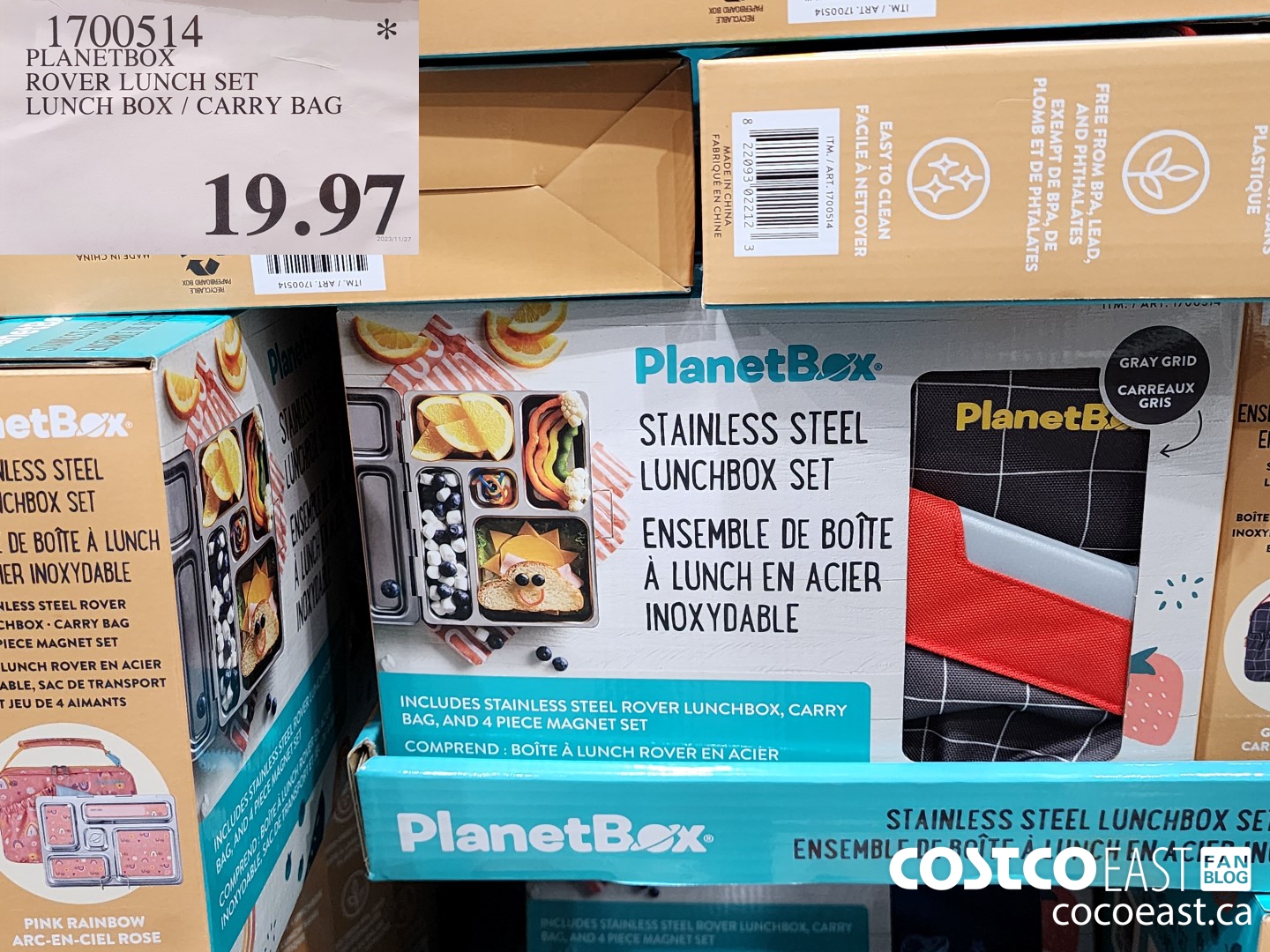 1700514 PLANETBOX ROVER LUNCH SET LUNCH BOX / CARRY BAG $19.97