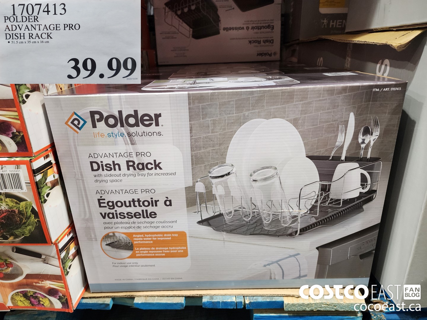 1707413 POLDER ADVANTAGE PRO DISH RACK $39.99