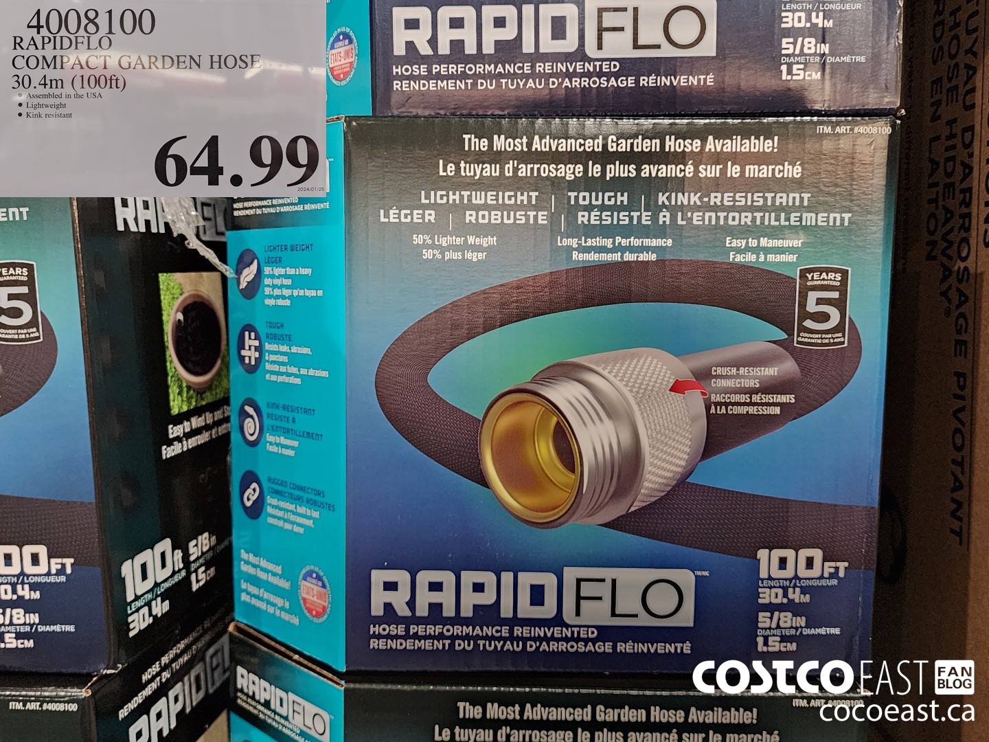 4008100 RAPIDFLO COMPACT GARDEN HOSE 30.4M (100FT) $64.99