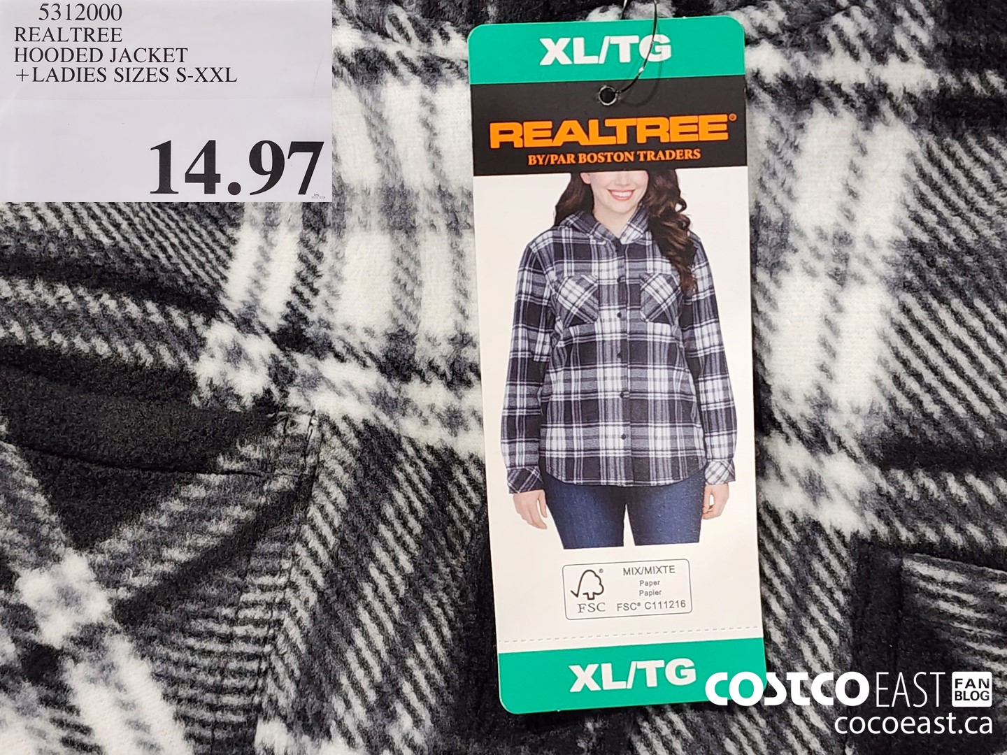 5312000 REALTREE HOODED JACKET + LADIES SIZES S-XXL $14.97