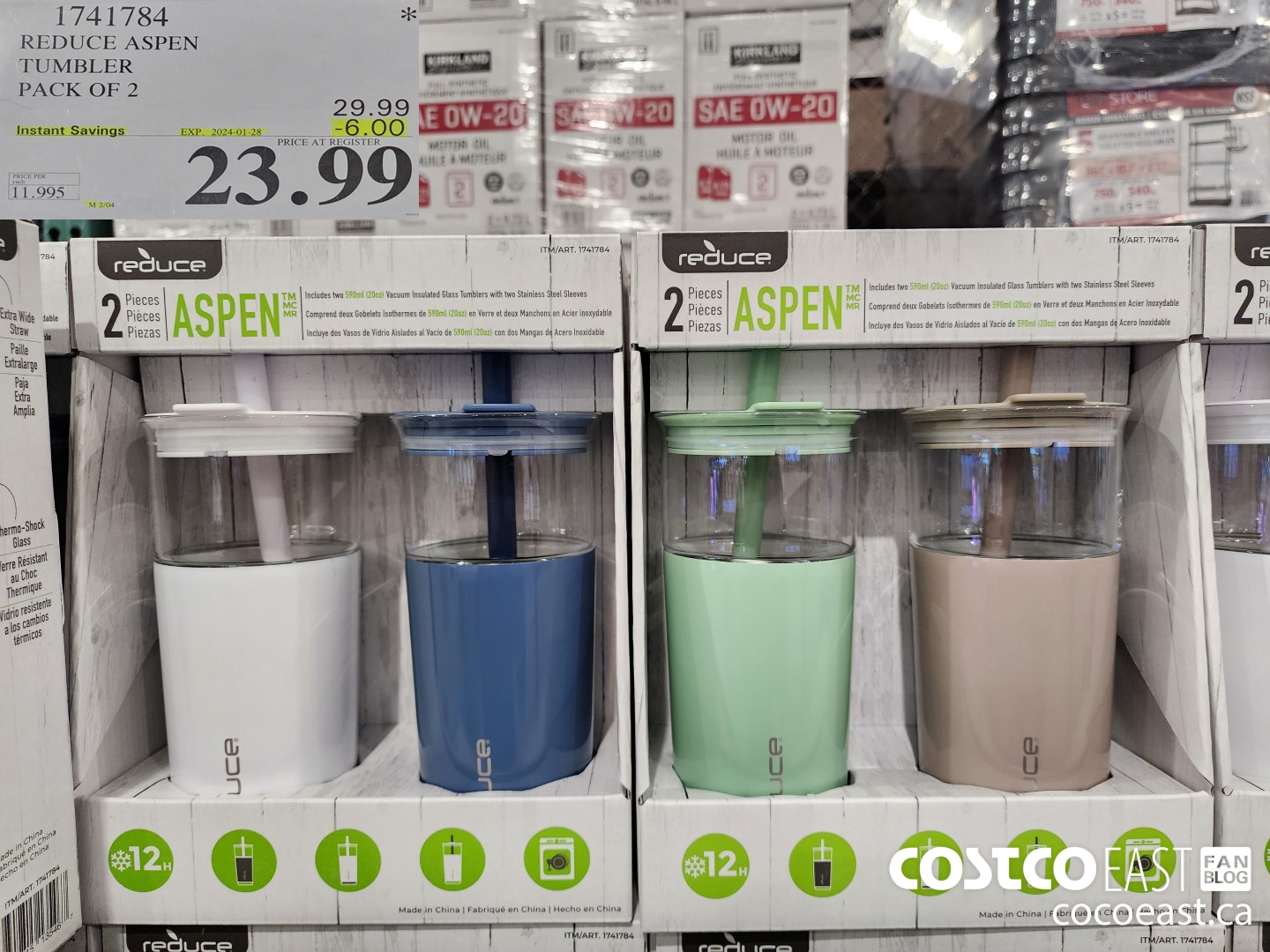 1741784 REDUCE ASPEN TUMBLER PACK OF 2 ($6.00 INSTANT SAVINGS EXPIRES ON 2024-01-28) $23.99