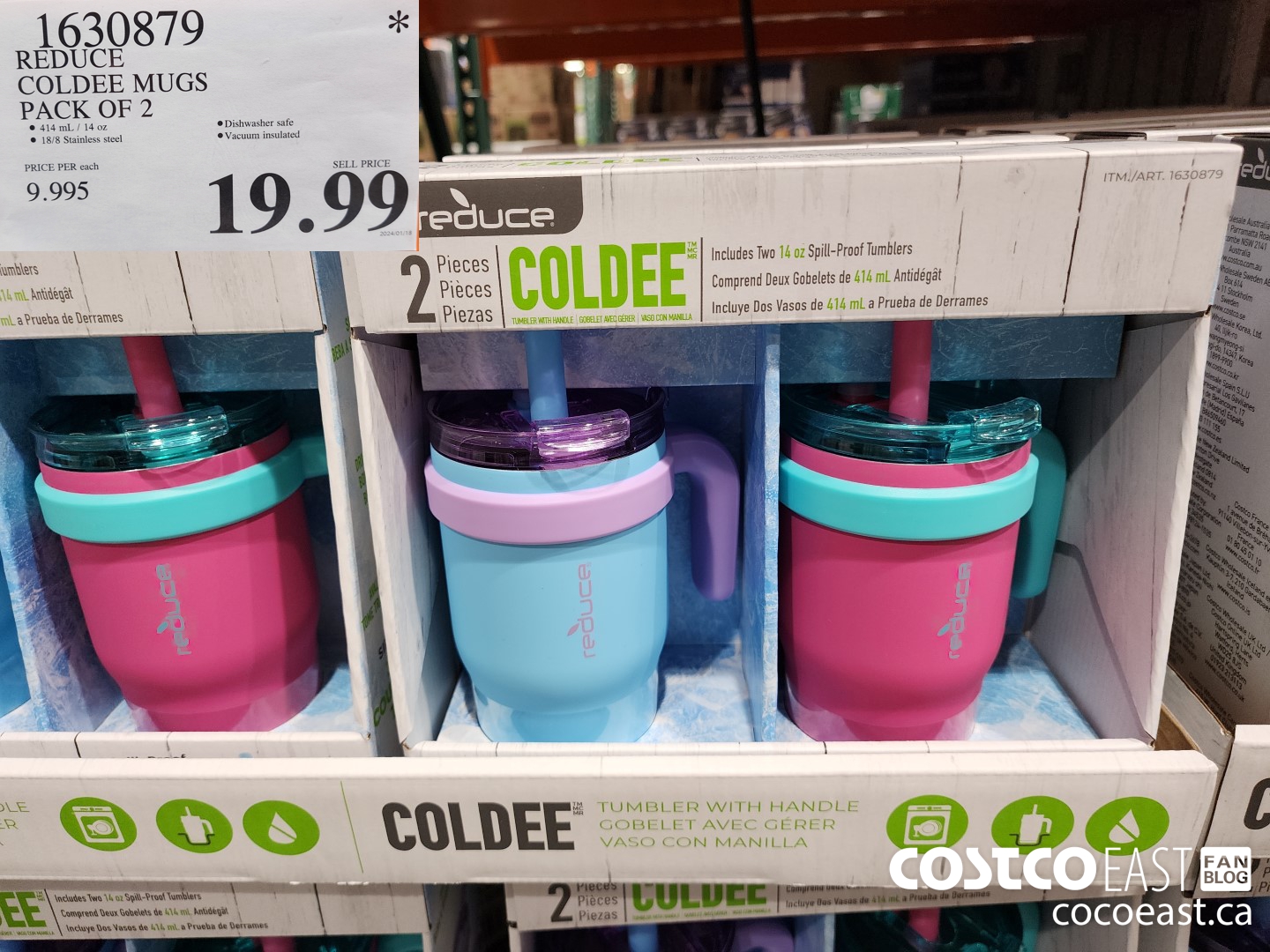 1630879 REDUCE COLDEE MUGS PACK OF 2 $19.99