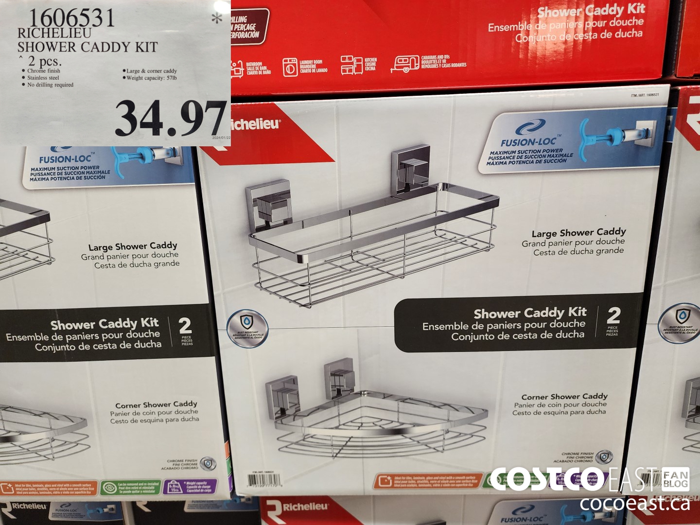 1606531 RICHELIEU SHOWER CADDY KIT 2 PCS $34.97