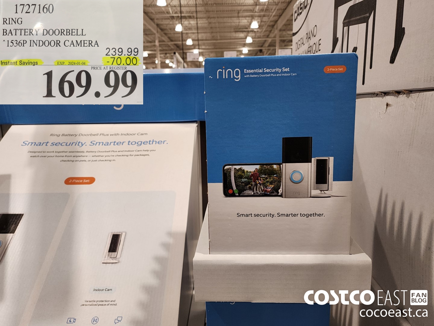 1727160 RING BATTERY DOORBELL 1536P INDOOR CAMERA ($70.00 INSTANT SAVINGS EXPIRES ON 2024-01-04) $169.99