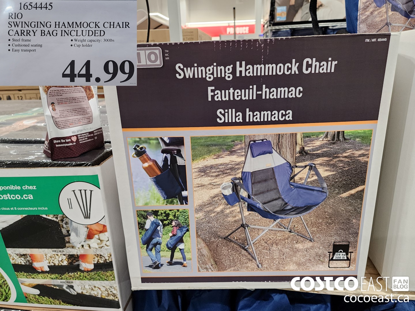 1654445 RIO SWINGING HAMMOCK CHAIR CARRY BAG INCLUDED $44.99