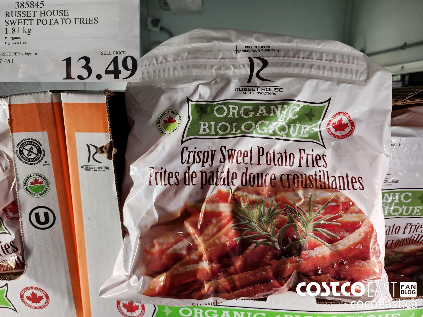 385845 RUSSET HOUSE SWEET POTATO FRIES 1.81 KG $13.49