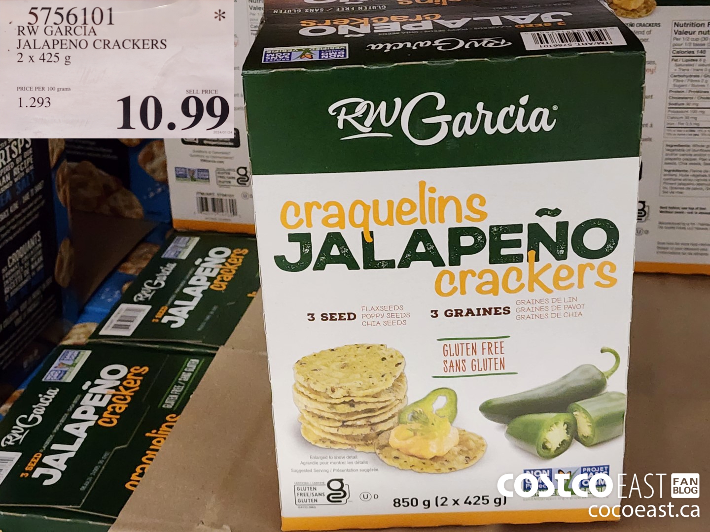 5756101 RW GARCIA JALAPENO CRACKERS 4 X 425 G $10.99
