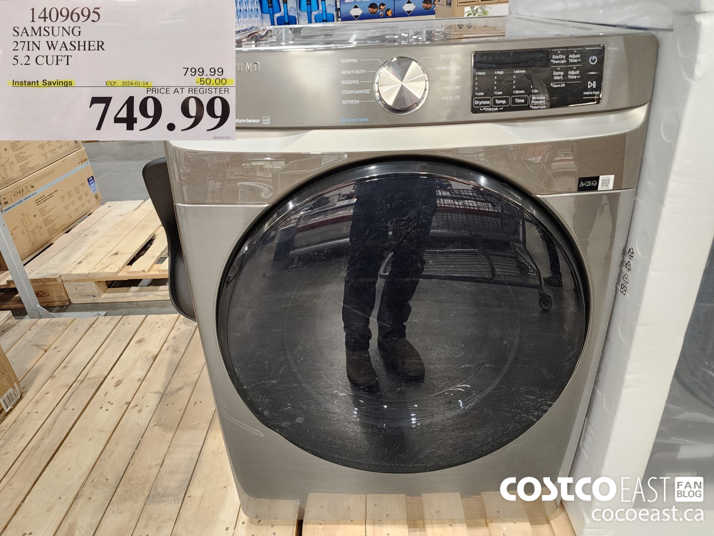 1409695 SAMSUNG 27IN WASHER 5.2 CUFT ($50.00 INSTANT SAVINGS EXPIRES ON 2024-01-14) $749.99