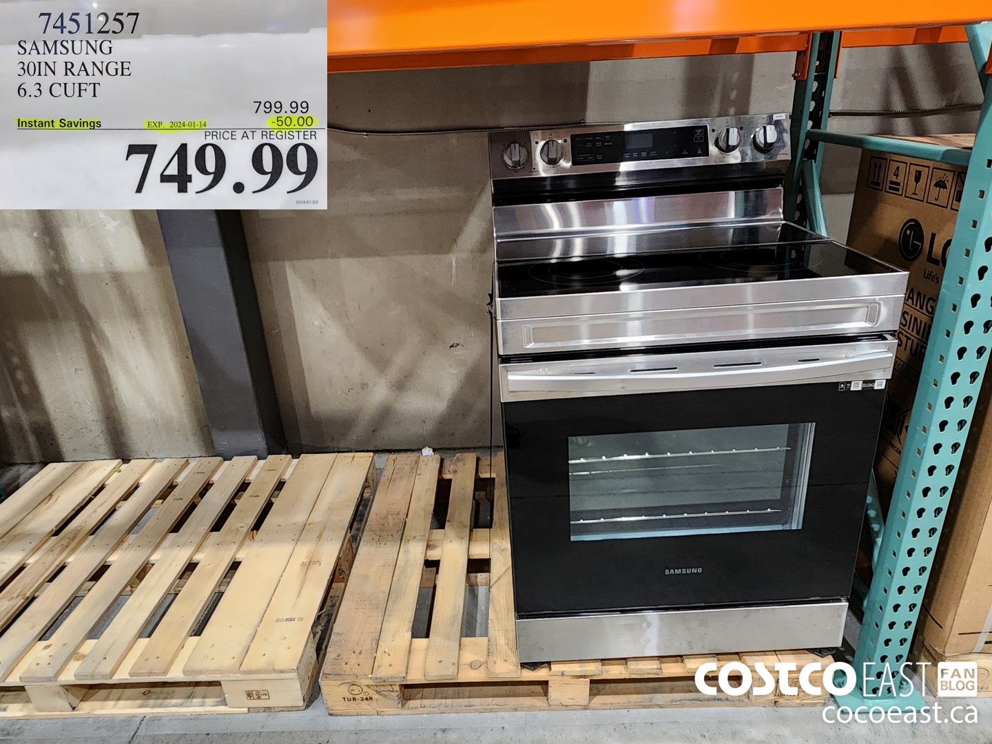 Costco Sales Flyer Sales Jan 2nd 7th 2024 Ontario Atlantic   SAMSUNG 30IN RANGE 63 CU FT 20240102 93747 