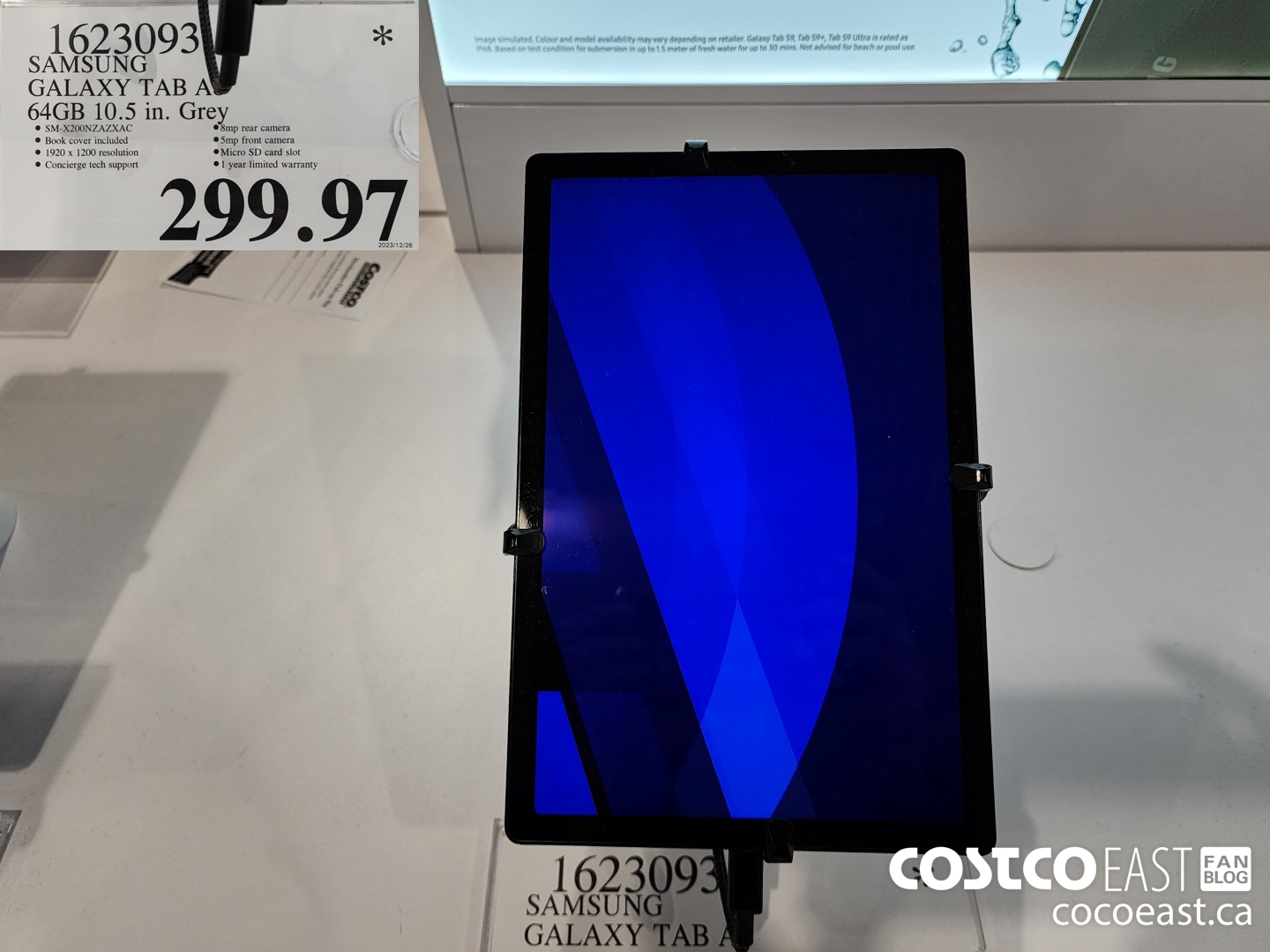 1623093 SAMSUNG GALAXY TAB A8 64GB 10.5 IN GREY $299.97