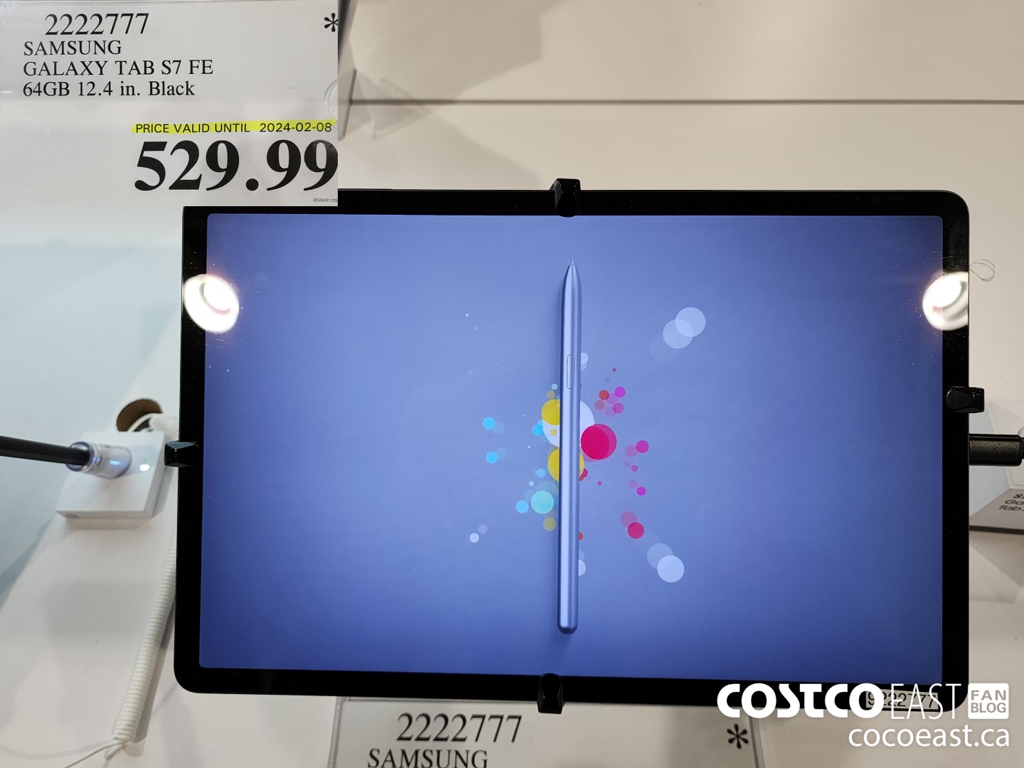 2222777 SAMSUNG GALAXY TAB S7 FE 64GB 12.4 IN. BLACK $529.99