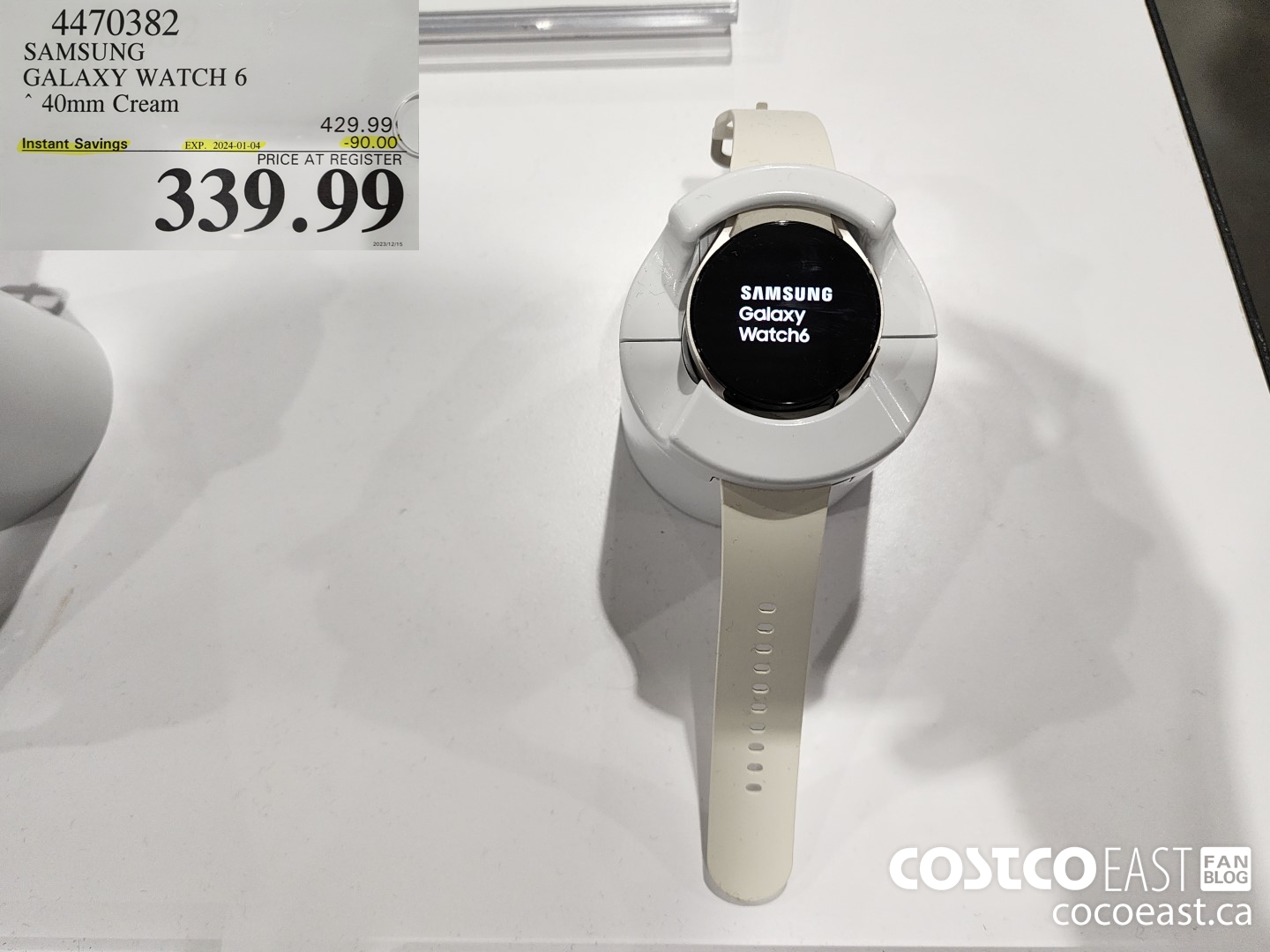 4470382 SAMSUNG GALAXY WATCH 6 40mm Cream ($90.00 INSTANT SAVINGS EXPIRES ON 2024-01-04) $339.99