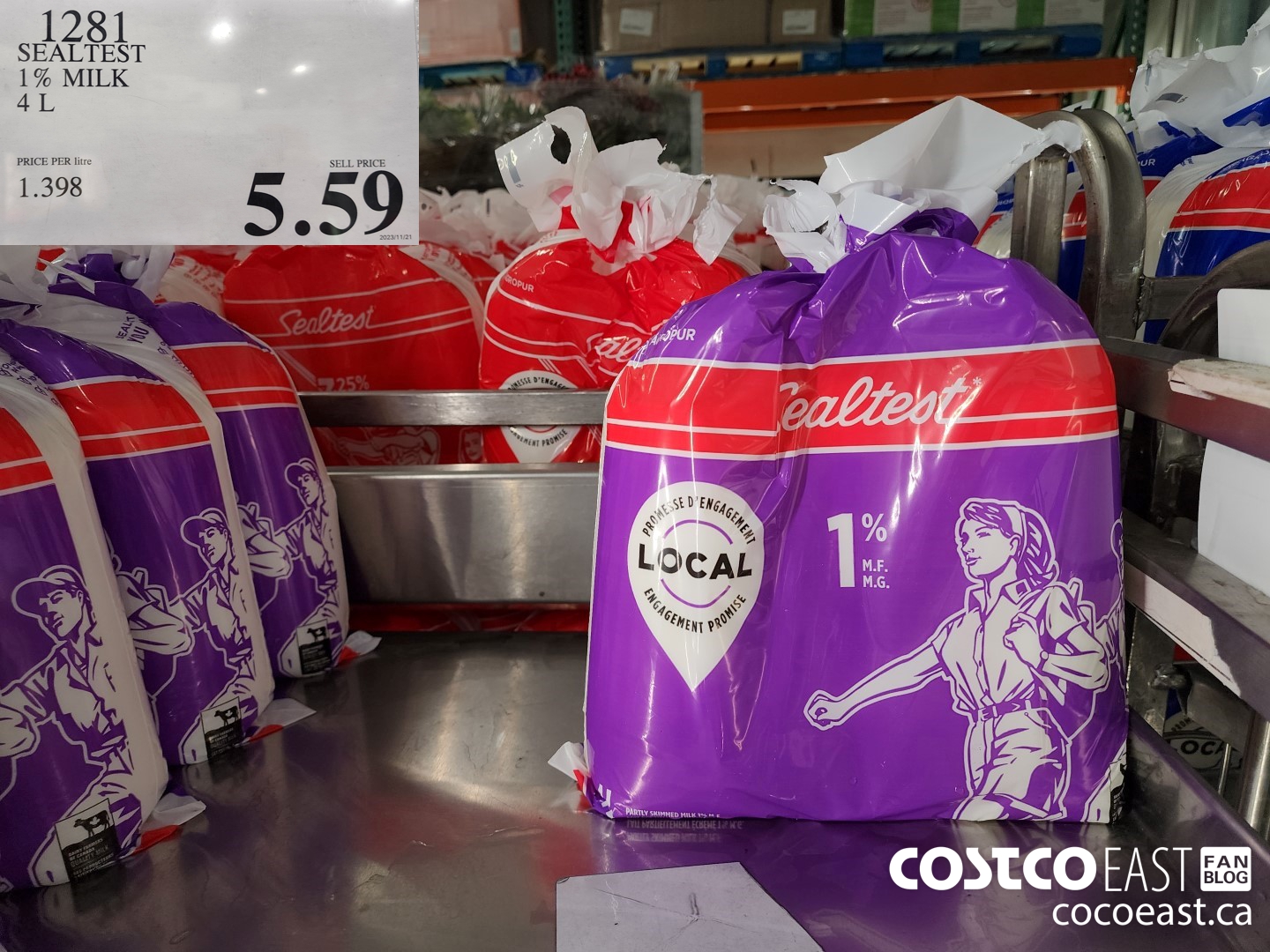 1281 SEALTEST 1% MILK 4L $5.59