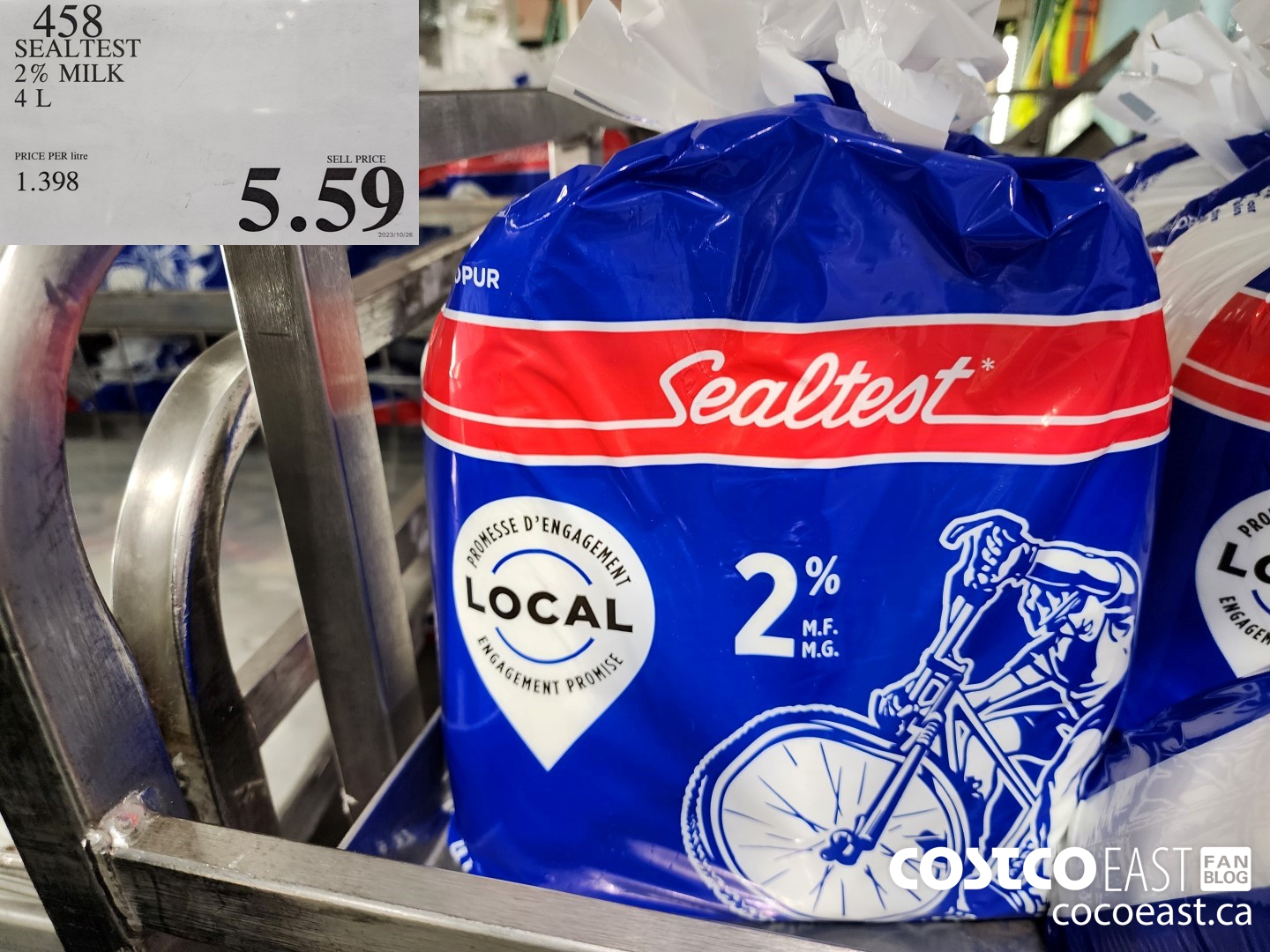 458 SEALTEST 2% MILK 4 L $5.59